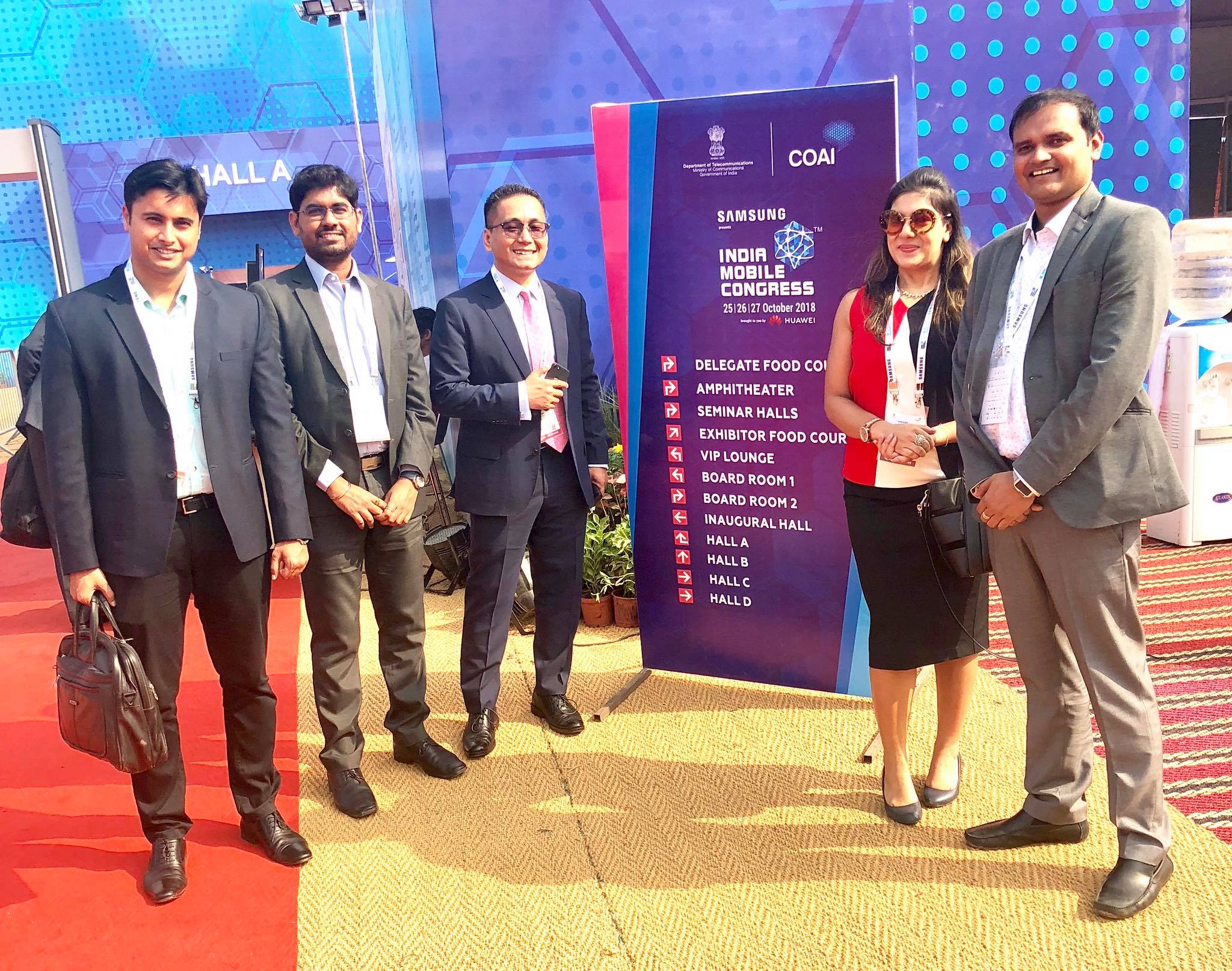 Seen here is Deepak Rai (Co-founder &amp; CEO, PulsePlay Digital) with Rahul Kumar Verma (Right-First) and SBUP Alumni friends at #IMC2018